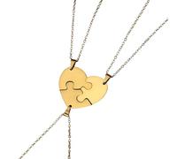 KJHFD 925 Sterling Silver Puzzle Piece Necklace For Women And Men, Love Heart Puzzle Pendant Necklace 2/3/4/5/6 Pieces, Millennium Puzzle Necklace, Autism Puzzle Piece Necklace For Men