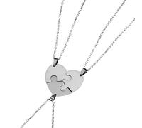 KJHFD 925 Sterling Silver Puzzle Piece Necklace For Women And Men, Love Heart Puzzle Pendant Necklace 2/3/4/5/6 Pieces, Millennium Puzzle Necklace, Autism Puzzle Piece Necklace For Men
