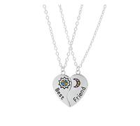 KJHFD 925 Sterling Silver Puzzle Piece Necklace For Women And Men, Sun Moon Cloud Star Pendant Necklace Puzzle Pendant 2/3/4/5 Pieces, Millennium Puzzle Necklace, Couple Necklace Puzzle