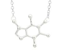 KJHFD 925 Sterling Silver Serotonin Necklace For Women And Men, Dopamine Molecule Necklaces Chemical Formula Necklace, Serotonin Structure Formula Pendant Graduation