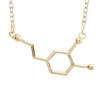 KJHFD 925 Sterling Silver Serotonin Necklace For Women And Men, Dopamine Molecule Necklaces Chemical Formula Necklace, Serotonin Structure Formula Pendant Graduation