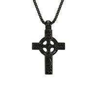 KJHFD 925 Sterling Silver Vintage Celtic Cross Necklace For Men, Retro Nordic Viking Celtic Cross Pendant - Men's Celtic Cross Necklace, Irish Cross Necklace Women Birthday