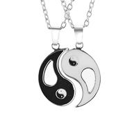 KJHFD 925 Sterling Silver Yin Yang Necklace For Women And Men, Yin And Yang Taichi Pendant Necklace Adjustable Pendant Choker, Yin And Yang Necklaces, Yin Yang Necklace For Men, Yin Yang Pendant