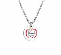 KJHFD Adjustable Length Pendant Necklace for Women Teacher Appreciation Gifts Thank You Necklace For Heart Shape