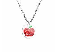 KJHFD Adjustable Length Pendant Necklace for Women Teacher Appreciation Gifts Thank You Necklace For Heart Shape