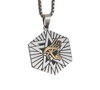 KJHFD Ancient Egyptian Pharaoh Eye Of Horus Necklace For Men Women, Punk Rock All Seeing Eye Necklace - Unisex Eye Of Ra Necklace, Eye Of Horus Pendant Illuminati Necklace For Halloween