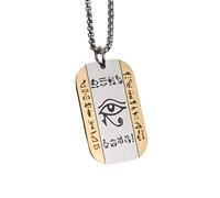 KJHFD Ancient Egyptian Pharaoh Eye Of Horus Necklace For Men Women, Punk Rock All Seeing Eye Necklace - Unisex Eye Of Ra Necklace, Eye Of Horus Pendant Illuminati Necklace For Halloween