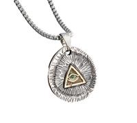 KJHFD Ancient Egyptian Pharaoh Eye Of Horus Necklace For Men Women, Punk Rock All Seeing Eye Necklace - Unisex Eye Of Ra Necklace, Eye Of Horus Pendant Illuminati Necklace For Halloween