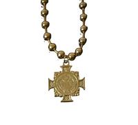KJHFD Benedict Necklace For Women And Men, 925 Sterling Silver Saint Benedict Pendant Bead Chain, Benedict Medals, Medalla De San Benito, San Benito Medalla, Saint Benedict Medal