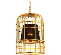 KJHFD Birdcage Shape Chandelier Metal Hollow Pendant Lamp Adjustable Iron Hanging Retro Industrial Style Light Fixture,for Various Rooms