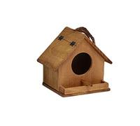 KJHFD Birdhouse Solid Wood Hanging Bird Hotel Handmade Unique Novelty Nest Box For Garden Wild Birds (Color Brown, Size : Openable)