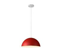 KJHFD Blue Matte Metal Dome Pendant Light 15.7" Industrial Vintage Hanging Fixture for Kitchen Table, Island, Retro Dining Room Ceiling Chandelier(Red,11.8in)