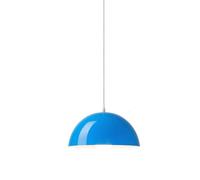 KJHFD Blue Metal Dome Pendant Light - Semicircle Glossy Nordic Vintage Hanging Fixture for Kitchen Island, Dining Room, Ceiling Chandelier (13.7in)(Blue 2,11.8in)