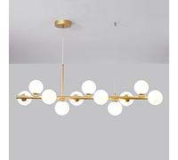 KJHFD Boutique Decoration Globe Linear Chandeliers Pendant Lights Molecular Ceiling Hanging Lighting 11-Light Mid Century Chandelier for Living Dining Room Farmhouse,Hanging Light(Led Lamp