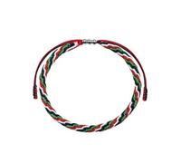 KJHFD Bracelets Palestine Bracelet Palestine Flag Bracelet Red Green Rope Handmade Braided Stainless Steel Leopard