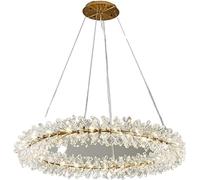 KJHFD Ceiling Light Hanging Ring Firefly Crystal Chandelier, for Living Dining Room Bedroom, D100cm*H18cm Cold White
