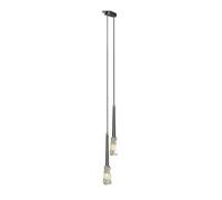 KJHFD Chandelier Light Brass Glass Long Strip Fixture with Lampshade Hanging for Bedside Kitchen Island Dining Room Bedroom Ceiling Lamp(Black,
