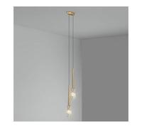 KJHFD Chandelier Light Brass Glass Long Strip Fixture with Lampshade Hanging for Bedside Kitchen Island Dining Room Bedroom Ceiling Lamp(Yellow