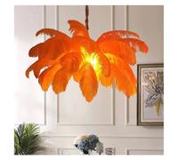 KJHFD Chandelier, Nordic Ostrich Feather Led nt Lamp Living Room Bedroom Home Decor Indoor Lighting Hanging Light Fixture (Color : Blue)