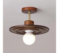 KJHFD Close to Wooden Light Fixture Farmhouse Ceiling Chandelier Small Semi Flush Mount Pendant Lamp for Bedroom Corridors Balconies Socket