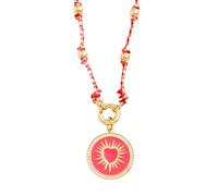 KJHFD Colorful Beaded Necklace For Women, Nature Long Knotting Beaded Jewelry, Bohemia Colorful Seed Beads Necklace Choker, Rainbow Beads Necklace Colorful Jewelry For Women