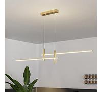 KJHFD Creative 31W Pendant Lamp With Spotlight Dimmable Linear LED Chandelier Restaurant Suspension Luminaire Height Adjustable Hanging Light For Dining Room Bedroom