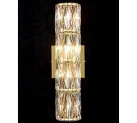KJHFD Crystal Glass Linear Long Bar Bathroom Vanity Lighting Fixture Gold Bedside Wall Mounted Lamp for Bedroom Hallway Living Room Hote, (4lights)