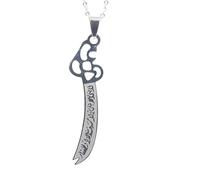 KJHFD Dagger Necklace For Men, 925 Sterling Silver Vintage Charm Pterosaurs Sword Necklace - Ali Deep Carving Sword Pendant Islam Knife Dagger Necklace Gothic, Cross Knife Necklace