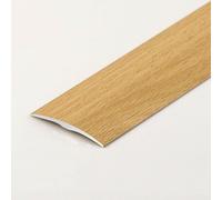 KJHFD Door Flat Laminate Profile Flooring Edge Trim, Floor Transition Strip, Bridge The Height Between 1-5 Mm, for Doorways Joining Gaps Tile Trim(Natural Wood Grain)