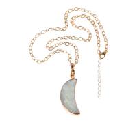 KJHFD Dyed Natural Crystal Druzy Necklace For Women, Healing Raw Stone Necklace - Druzy Jewelry Necklace, Light Blue Necklace For Valentine Birthday Gifts