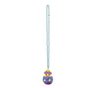 KJHFD Easter Necklace Spring Family Reunion Photo Decorations Bunny Egg Party Electroplated Bead Chain (G, 49.1cm)