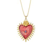 KJHFD Evil Eye Necklace For Women And Girls, Heart Around Evil Blue Eye Sun Necklace Eye Pendant Necklaces Lucky, Evil Eye Necklace Gold, Evil Eye Necklace Silver