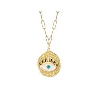 KJHFD Evil Eye Necklace For Women And Men, Heart Evil Blue Eye Sun Necklace Evil Eye Pendant, Evil Eye Necklace Gold, Evil Eye Choker, Evil Eye Necklace For Men