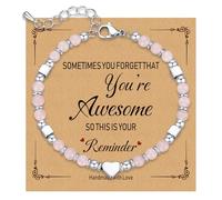 KJHFD Fashion Heart-Shaped Beaded Bracelet Unique Gifts for Women, Teen Girls, Bestie, Mom, Girlfriend, Daughter, Granddaughter on Birthday Valentine Motheru2019s Day Easter