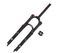 KJHFD Fork Mountain Bike Forks Travel Air Straight Tube Manual Lockout Front Disc Brake 9mm QR (Color Black, Size 29''