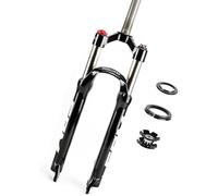 KJHFD Front Forks 90mm Travel With Disc Brake Inches Mountain Bike Air HL 9mm*100mm Straight Tube (Color : B, Size inch)