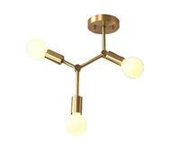 KJHFD Gold Sputnik Chandelier, 4 Lights Metal Ceiling Light Pendant Lamp Lighting for Bedroom Study Living Dining Room Kitchen Office Restaurant Staircase