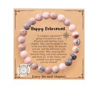 KJHFD Graduation Gifts for Her Him Class of 2024 Graduation Retirement Bracelets Inspirational College Graduation Compass Bracelet for 5th 8th Men Women