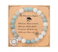 KJHFD Graduation Gifts for Her Him Class of 2024 Graduation Retirement Bracelets Inspirational College Graduation Compass Bracelet for 5th 8th Men Women