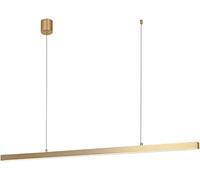 KJHFD home decor The Minimalist Brass Strip LED Adjustable Light Chandelier Word Table Lines Between Pendent Lamp Sitting Room Dining-Room Pendant Light Indoor Home, Chandeliers Modern statue