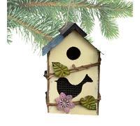 KJHFD House, Cute Hangable Wooden Birdhouses Elegant Bird Cage, Decorative Multifunctional Protective Garden Decor for Outdoor Sanctuary