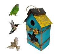 KJHFD Houses Cute Hangable Wooden Birdhouses | Elegant Bird Cage, Decorative Multifunctional Protective Garden Decor for Outdoor Sanctuary