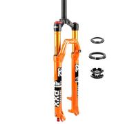KJHFD In Front Fork With Air Damping Mountain Bike Forks Straight Tube Disc Brake 100mm Travel Ultralight (Color A, Size 29
