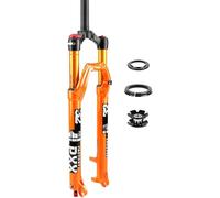 KJHFD In Front Fork With Air Damping Mountain Bike Forkss Straight Tube Disc Brake 100mm Travel Ultralight (Color A, Size 26