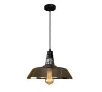 KJHFD Inch Glass Light Fixture, Retro Industrial Style Hanging Lamp, Vintage American Rustic Pendant, Single Farmhouse Chandelier for Kitchen Island, Table, Bar, Laundry Room (Clear)(G