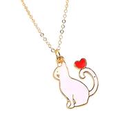 KJHFD Kitty Necklace For Women And Girls, Cat Heart So Cute Mixed Styles Cat Animal Pendant Necklace Cute Kitty Necklace, Black Cat Necklace For Women, Cat Choker For Women