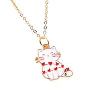 KJHFD Kitty Necklace For Women And Girls, Cat Heart So Cute Mixed Styles Cat Animal Pendant Necklace Cute Kitty Necklace, Black Cat Necklace For Women, Cat Choker For Women