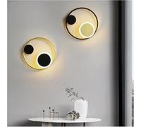 KJHFD lamp, Round - LED Wall Lamps Compatible with Study Living Room Bedroom Bedside Aisle Corridor Flats Iron Aluminum Light,Chandelier Lighting
