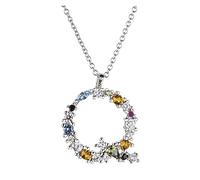 KJHFD Letter S Initial P L Pendant Long Chain Necklace Nightmare Christmas Eve Lucky Crystal Jewelry