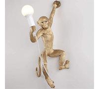 KJHFD Lighting Fixtures Monkey Statues Resin Hanging Outdoor Living Dining Room Bedroom Chandelier Table Lamp Wall Lamp,Gold